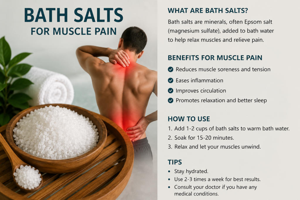 Bath Salts for Muscle Pain: Do They Actually Work? 1 Bath salts for muscle pain
